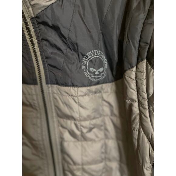Harley Davidson Genuine Motor Clothes Men's Quilted 2 in 1 Coat /Vest Size Large - Picture 3 of 7